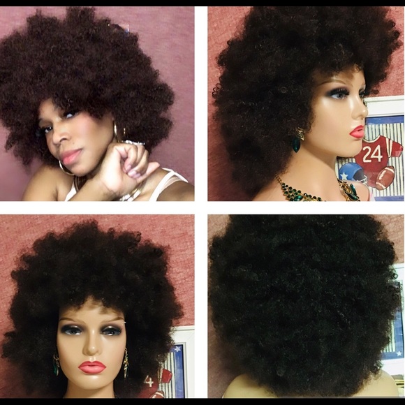 Beautiful Highlighted Hair Kinky Curly Wig Two Color To Choose From - Picture 8 of 13